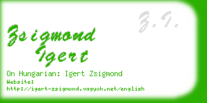 zsigmond igert business card